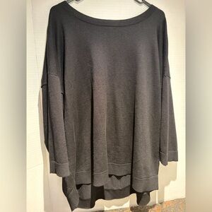 Black Oversized Sweater cable and gauge